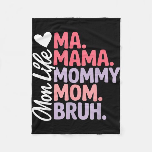 Mijn mama moeder mama mop funny mama leven moeders fleece deken (Voorkant)