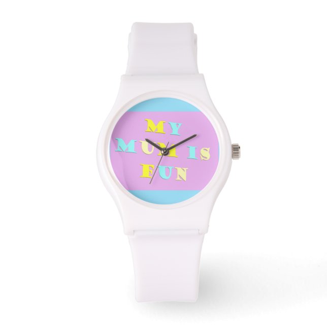 Mijn mama ontwerp met gedicht kleuren bleek gemeng horloge (Voorkant)