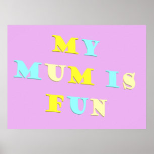 Mijn mama ontwerp met gedicht kleuren bleek gemeng poster