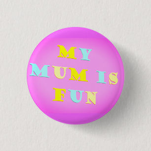Mijn mama ontwerp met gedicht kleuren bleek gemeng ronde button 3,2 cm