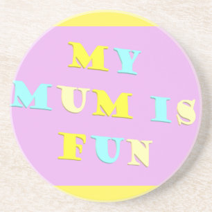 Mijn mama ontwerp met gedicht kleuren bleek gemeng zandsteen onderzetter