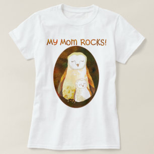 Mijn mama ROCKS. moederdag Owl T-shirt