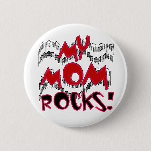 Mijn mama Rocks Ronde Button 5,7 Cm (Voorkant)