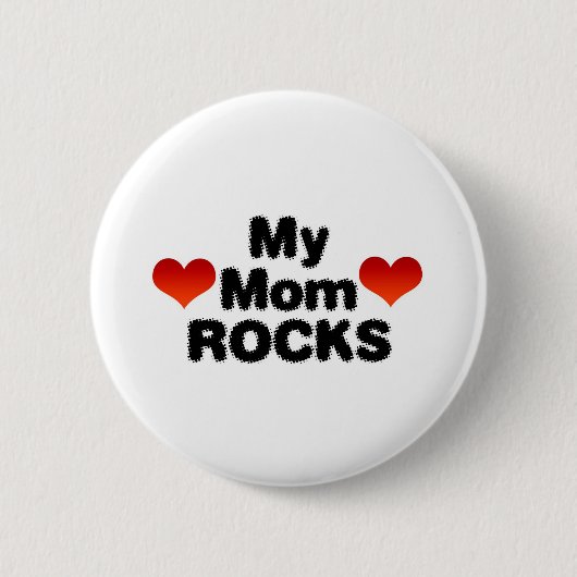 Mijn mama Rocks Ronde Button 5,7 Cm (Voorkant)