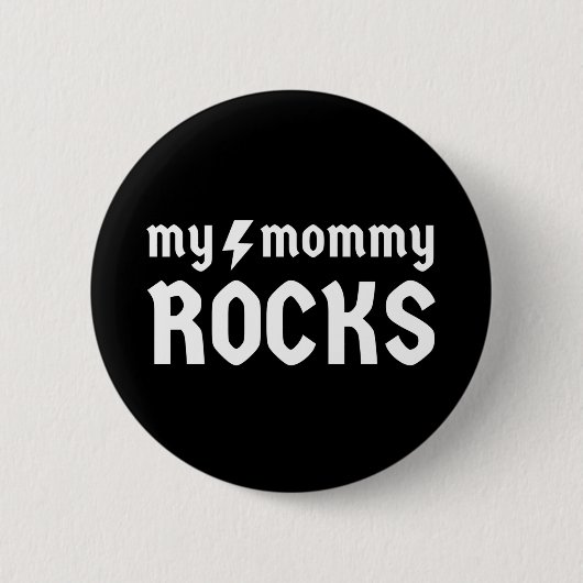 Mijn mama Rocks Ronde Button 5,7 Cm (Voorkant)