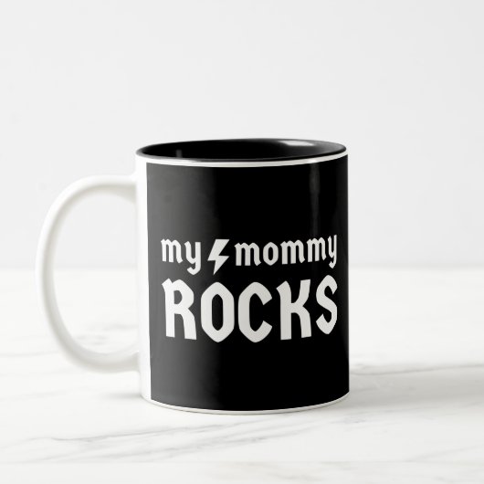 Mijn mama Rocks Tweekleurige Koffiemok (Links)