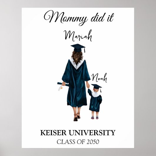 Mijn mama studeerde af, mama deed het! poster (Voorkant)