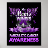 Mijn mama's Wings Hoesje Mijn hart pancreaskanker  Poster (Voorkant)