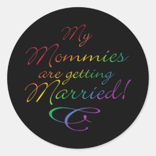 Mijn mama's worden getrouwd ronde sticker