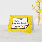 mijn mamma, mijn beste vriend kaart (Gele Bloem)