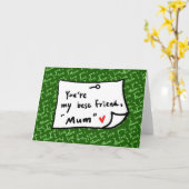 mijn mamma, mijn beste vriend kaart (Gele Bloem)