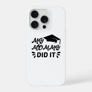 Mijn mammie deed het afstudeerdesign met roze ster iPhone 15 pro case