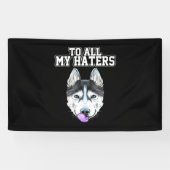 Mijn man aan al mijn hoeders spandoek (Horizontaal)