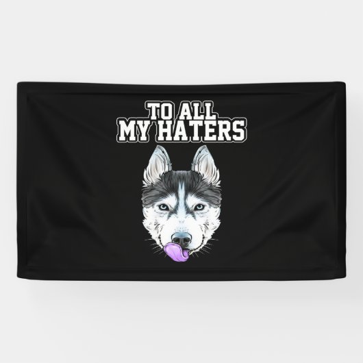 Mijn man aan al mijn hoeders spandoek (Horizontaal)