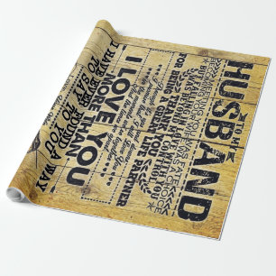 Mijn man Birthday Gift Brief voor echtgenoot/ech Cadeaupapier