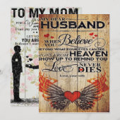 Mijn man Birthday Gift | Brief voor echtgenoot/ech Feestdagenkaart (Voorkant / Achterkant)