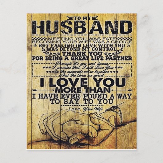 Mijn man Birthday Gift | Brief voor echtgenoot/ech Flyer (Voorkant)