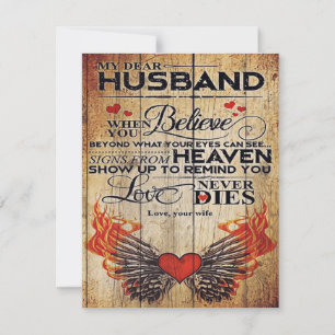 Mijn man Birthday Gift   Brief voor echtgenoot/ech Kaart