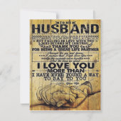 Mijn man Birthday Gift | Brief voor echtgenoot/ech Kaart (Voorkant)