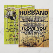 Mijn man Birthday Gift | Brief voor echtgenoot/ech Kaart (Voorkant / Achterkant)