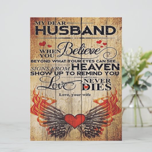 Mijn man Birthday Gift | Brief voor echtgenoot/ech Menu (Staand voorkant)