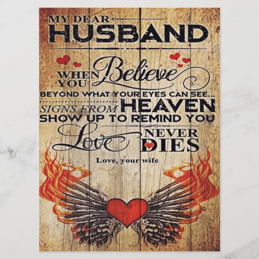 Mijn man Birthday Gift | Brief voor echtgenoot/ech Menu (Voorkant)