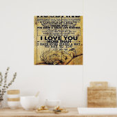 Mijn man Birthday Gift | Brief voor echtgenoot/ech Poster (Keuken)