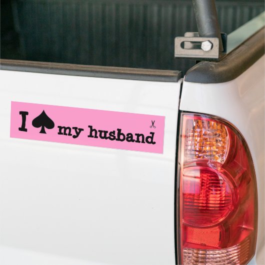 Mijn man... bumpersticker (Op Truck)