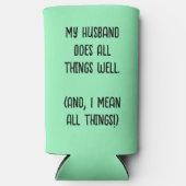 Mijn man doet alles goed. Mint Groen Seltzer Blikjeskoeler (Voorkant)