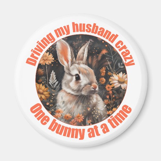 Mijn man gek konijn magneet (Voorkant)