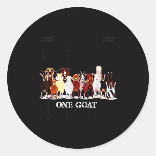 Mijn man gek maken met één geit tegelijk ronde sticker (Voorkant)