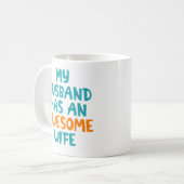 Mijn man heeft een Geweldige vrouw Koffiemok (Voorkant links)