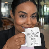 Mijn man Hotter dan deze koffie-typografie Koffiemok