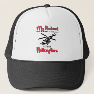 Mijn man houdt van helikopters en grappige piloten trucker pet