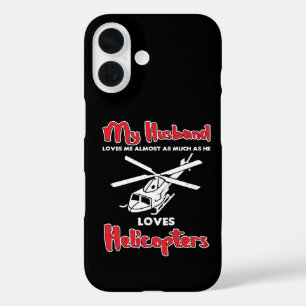 Mijn man houdt van helikopters Grappige piloten iPhone 16 Hoesje