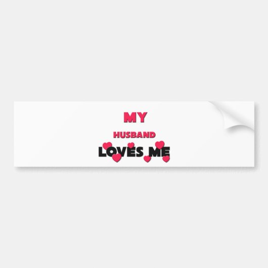 Mijn man houdt van mij bumpersticker (Voorkant)