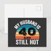 Mijn man is 40 en nog steeds heet feestdagenkaart (Voorkant / Achterkant)