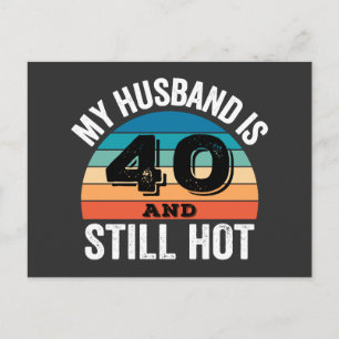 Mijn man is 40 en nog steeds heet feestdagenkaart