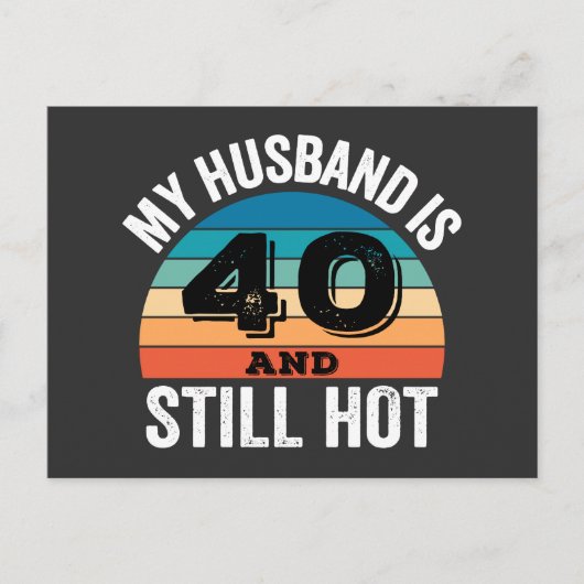 Mijn man is 40 en nog steeds heet feestdagenkaart (Voorkant)