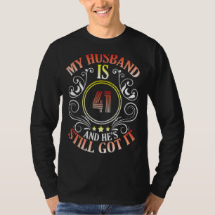 Mijn man is 41 jaar jarig, hij heeft nog steeds t-shirt