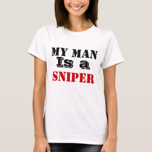 Mijn man is een sluipschutter t-shirt