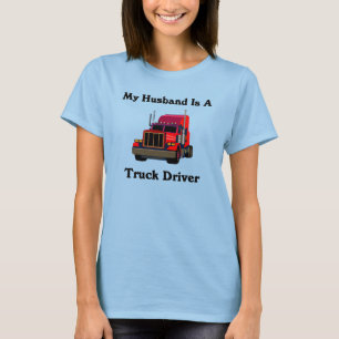 Mijn man is een T-shirt voor vrachtwagenchauffeur