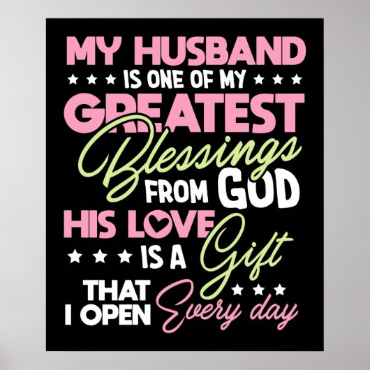 Mijn man is een van de grootste zegeningen van God Poster (Voorkant)