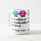 Mijn man is geweldig, ik hou van hem koffiemok (Voorkant links)