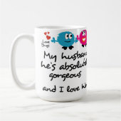 Mijn man is geweldig, ik hou van hem koffiemok (Links)