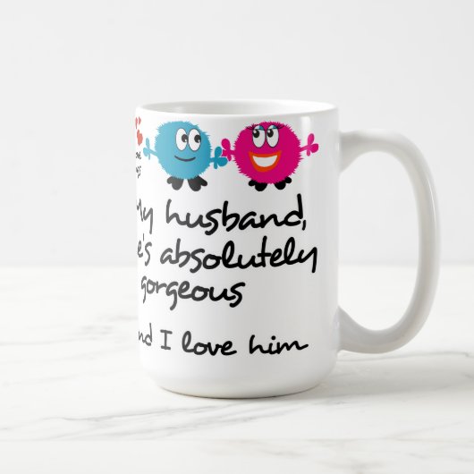 Mijn man is geweldig, ik hou van hem koffiemok (Rechts)