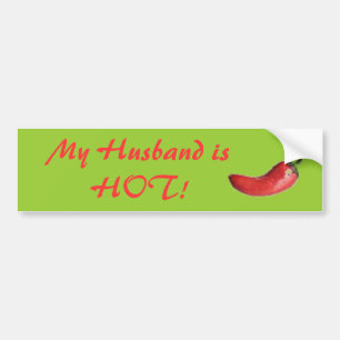 Mijn man is HOT! Bumpersticker