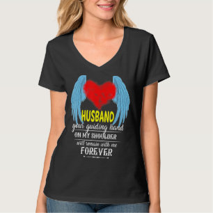 Mijn man is mijn beschermeling engel in het geheug t-shirt
