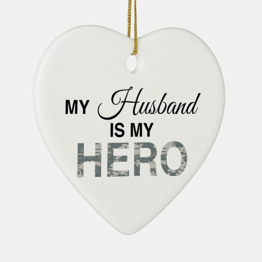 Mijn man is mijn Hero Digital Camouflage Keramisch Ornament (Rechts)