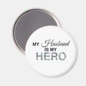 Mijn man is mijn Hero Digital Camouflage Magneet (Voorkant / Achterkant)
